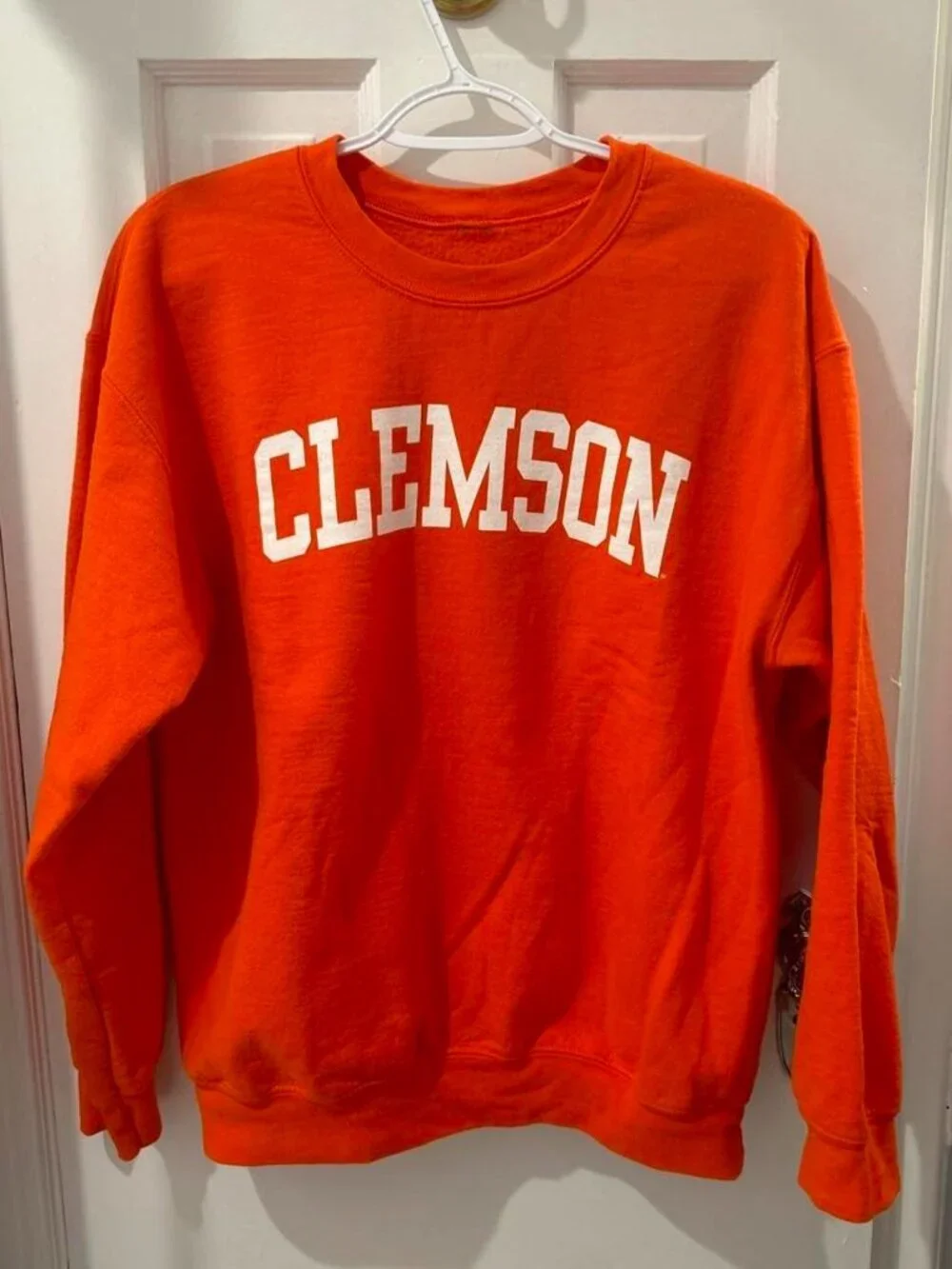 Mens' Orange Clemson Crewneck